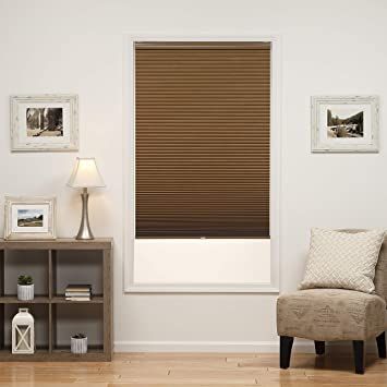 DEZ Furnishings QELTWT644720 Cordless Blackout Cellular Shade 64.5W x 72L Inches Latte Window Blinds And Shades, Cellular Blinds, Cellular Shades, Linen White, Shades Blinds, Blinds For Windows, Home Decor Furniture, White Linen, Window Treatments