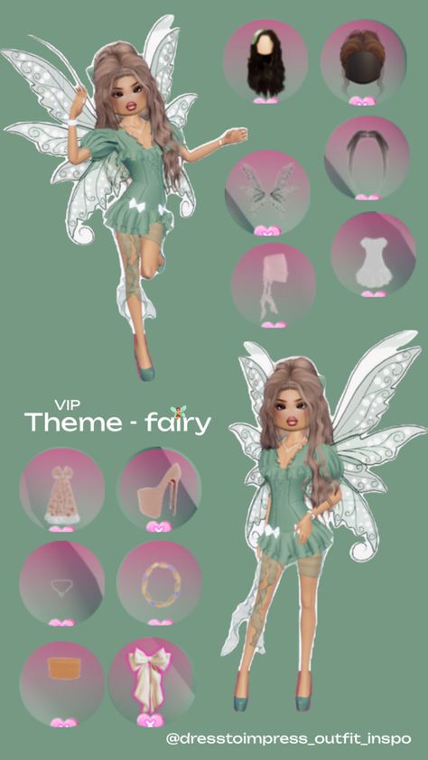 Theme - fairy -uses VIP- Dress To Impress Outfits, Vip Dress, Game Dresses, Fairy Dress, Dungeons And Dragons, Dress To Impress