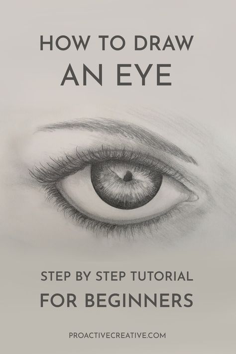 How To Draw An Eye - Easy Step By Step Drawing Tutorial For Beginners Human Eye Drawing, Easy Realistic Drawings, Eye Pencil Drawing, Realistic Face Drawing, Draw An Eye, Easy Eye Drawing, Beginner Drawing Lessons, Pencil Sketches Easy, Easy Step By Step Drawing