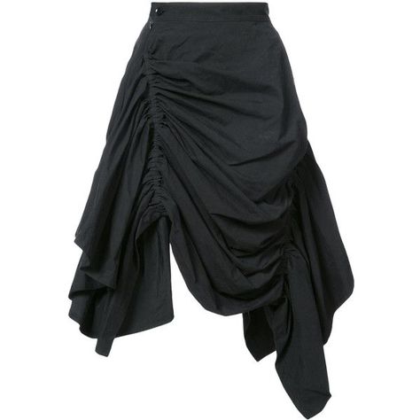 Asymmetric Skirt, Moda Chic, Mode Inspo, Yohji Yamamoto, Skirt Design, Dandy, Black Skirt, Fashion Sewing, Fashion Details