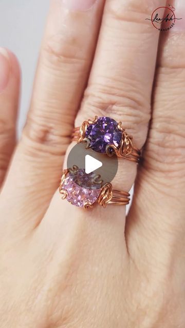 Lan Anh Handmade on Instagram: "#shortsvideo | Making prong ring with faceted stone | easy DIY jewelry with wire" Diy Jewelry With Wire, Handmade Wire Jewelry Tutorial, Wire Rings Ideas, Diy Stone Rings, Jewelry With Wire, Handmade Rings Wire, Wire Rings Tutorial, Diy Wire Jewelry Rings, Wire Jewelry Rings