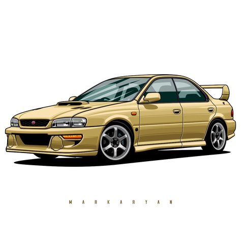 Subaru Impreza GC8. Order illustration of your car. Write me DM or email. #subaruimpreza #subienation #subiegang #subarugc8 #imprezagc8 #carart #automotivearts #olegmarkaryan #vectorillustrations Subaru Drawing, Subaru Gc8, Order Illustration, Street Gang, Hummer Cars, Car Drawing, Car Drawings, Car Cartoon, Subaru Impreza