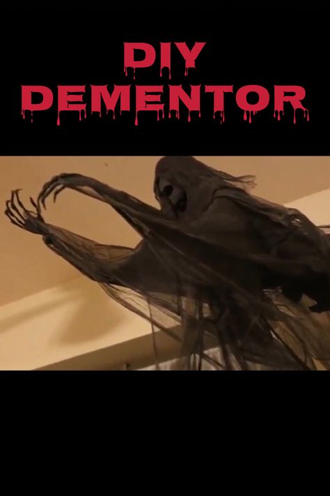 Dementor Diy Halloween Decorations, Dementor Decoration Diy, How To Make A Dementor, Dementor Halloween Decoration, Harry Potter Dementors Diy, Diy Dementor Decoration, Dementor Silhouette, Dementor Diy, Diy Dementor