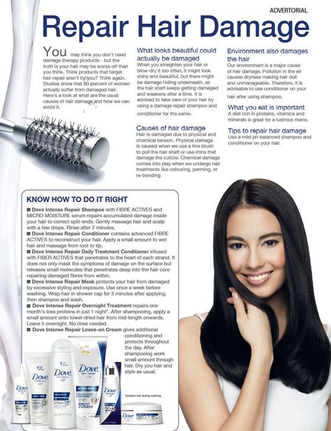 dove advertorial Advertorial Design, Hair Repair, Marie Claire, Media, Quick Saves, Design