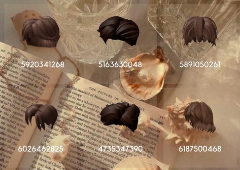 more brown hairstyles for boys <3 hmu teehee Short Brown Hair Roblox Codes, Bloxburg Male Hair Codes, Messy Brown Hair Codes Bloxburg, Bloxburg Guy Hair Codes, Bloxburg Male Clothing Codes, Roblox Man Hair Codes, Roblox Clothes Codes Boys, Roblox Boy Hair Codes, Brown Braid Roblox Code