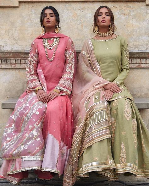 Laam on Instagram: “Mohsin Naveed Ranjha’s ready to wear collection ‘Nizampur Ki Raniyan’  a symphony of bright and pastel colours. Taking you through a tale…” Mohsin Naveed Ranjha, Pakistani Formal Dresses, Nikkah Dress, Pakistani Fashion Casual, Pakistani Dresses Casual, Salwar Kamiz, Desi Clothes, Simple Pakistani Dresses, Indian Couture