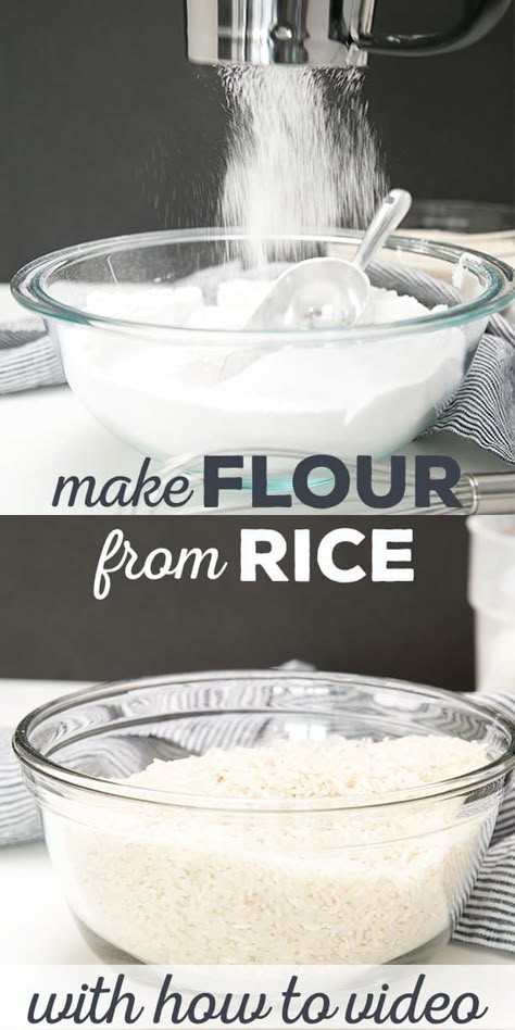 What To Make With Rice, Make Rice Flour, Make Flour, How To Make Flour, Plain Rice, Rice Powder, Dehydrated Food, Flour Recipes, Foods With Gluten