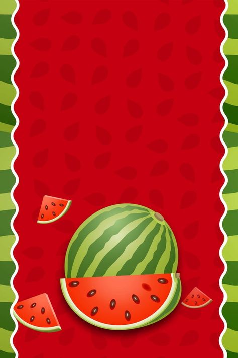 Watermelon Background, Watermelon Illustration, Watermelon Wallpaper, Watermelon Crafts, Fruit Watermelon, Watermelon Art, Background Summer, Watermelon Designs, Flower Logo Design