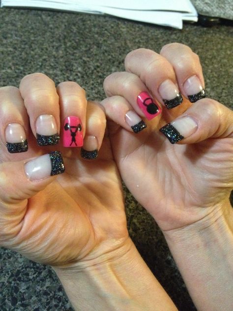 Crossfit nail art done with gel polish Beautiful Nail Art, Mani Pedi, Skin Treatments, Diy Nails, Beautiful Nails, Makeup Nails, Art Designs, Gel Polish, Crossfit