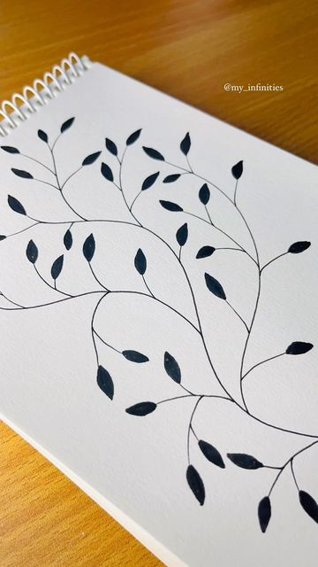 @nick.tunes.01 on Instagram: "🌿Simple Leaf Pattern Design 🌿" Doodle Leaf Art, Leaf Sketch Simple, Aesthetic Leaves Drawing, Leaves Drawing Simple, Simple Leaf Painting, Leaf Doodle Art, Simple Patterns To Draw, Leaf Drawing Simple, Leaf Pencil Drawing