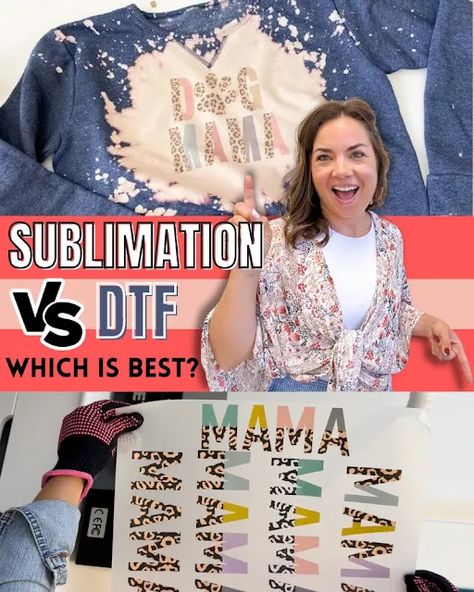 Sublimation vs DTF Transfers: Which Is Best? Silhouette School Blog, Small Business Help, Shirt Transfers, School Newsletter, Silhouette School, Silhouette Tutorials, T Shirt Transfers, How To Make Tshirts, Dtf Transfers