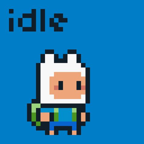 Adventure Time | Finn Pixel Sprite by LHTeam Adventure Time Pixel Art, Pixel Characters, Adventure Time Finn, Pixel Art Characters, Finn The Human, Make A Game, Twitch Emotes, Hey Man, Latest Games