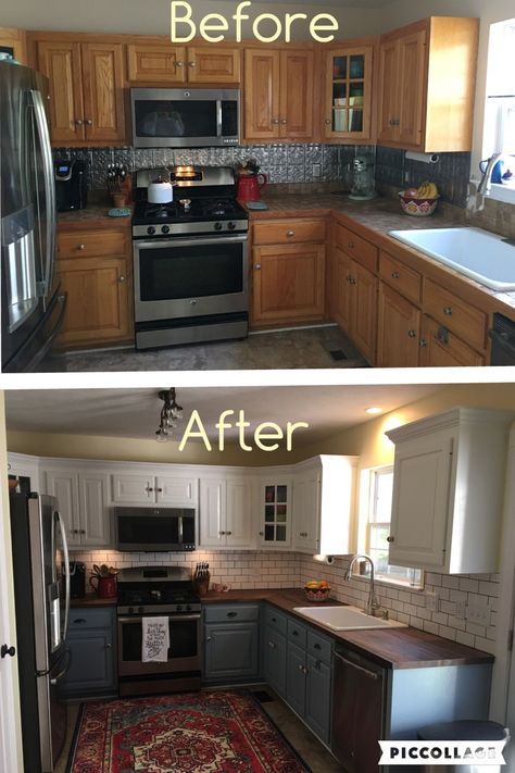 Top Kitchen Paint Colors, Cheap Kitchen Makeover, Kitchen Cabinet Plans, Kitchen Diy Makeover, Kabinet Dapur, Diy Kitchen Renovation, Kitchen Paint Colors, New Kitchen Cabinets, Cheap Kitchen