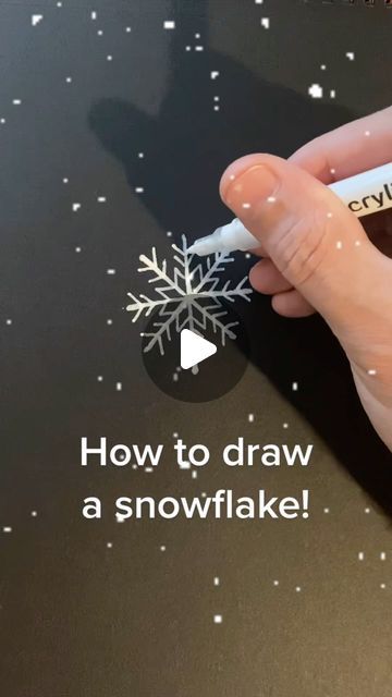 Shane Burke on Instagram: "How to draw a snowflake! ❄️ #drawingtutorial #funeasydrawings #snowflake #drawingforbeginners #art snow ⛄️ Don’t forget to sign up for the waiting list for my huge Black Friday sale!  Click here link in my bio :)" Painting A Snowflake, How To Draw A Snowflake Step By Step, Drawing Ideas For Winter, How To Draw Cute Christmas Things, Cold Drawing Winter, Snow Flake Ornament, Drawing A Snowflake, How To Draw A Snowflake Easy, Snow Flake Draw Easy