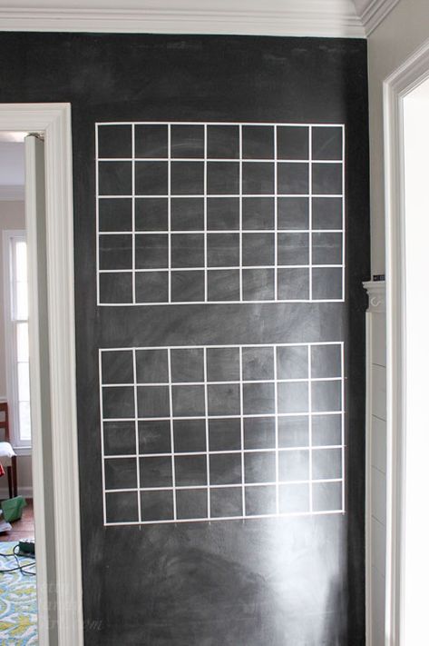 DIY Chalkboard Wall Calendar! OMG! I'm so doing this to get more organized. | Pretty Handy Girl Diy Chalkboard Calendar, Diy Wall Calendar, Chalkboard Command Center, Kitchen Shelf Inspiration, Diy Chalkboard Wall, Diy Calendar Wall, Chalkboard Wall Kitchen, Organization Calendar, Chalkboard Wall Calendars