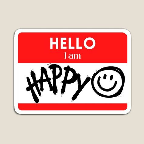 graffiti style sticker Hello I am happy with smiley face Hello My Name Is Graffiti, Graffiti I, To Express Your Feelings, Diary Journal, Sticker Label, Graffiti Styles, Hello My Name Is, Car Sticker, Bumper Sticker