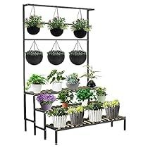 Flower Ladder, Plant Shelf Indoor, Plant Shelves Outdoor, Hanging Plant Stand, Plant Ladder, Ladder Rack, Plant Shelf, Outdoor Living Decor, Metal Plant Stand