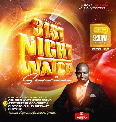 31st Watch Night Flyer, Watch Night Service Flyer, Crossover Night Flyer Design, 31st Night, Events Flyer, Flyer Inspiration, Flyers Design, Welcome Design, Night Watch