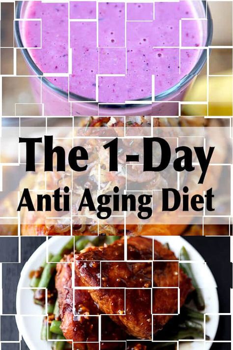 The 1-Day Anti Aging Diet - Pickled Plum Food And Drinks Loaded Baked Sweet Potato, Anti Aging Diet, Routine Skin, Anti Aging Supplements, Anti Aging Food, Baking Soda Shampoo, Health Desserts, Anti Aging Tips, Diet Help