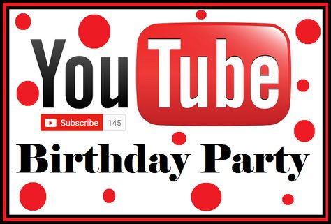 Youtube Birthday Party, Youtube Birthday, Youtube Party, Party Decor Ideas, Emoji Party, Birthday Party Printables, 9th Birthday Parties, 13th Birthday Parties, 10th Birthday Parties