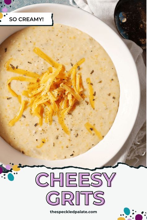 Learn to make the BEST cheese grits in the world! All you need are a few ingredients and a little time to make this creamy, dreamy and cheesy grits recipe. #EasyEntertaining Best Cheese Grits, Protein For Dinner, Cheesy Grits Recipe, Cheese Grits Recipe, Creamy Grits, Cheesy Grits, Breakfast Appetizers, Grits Recipe, Cheese Grits