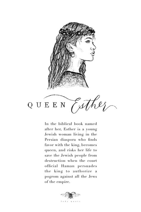 Esther Queen Bible, Queen Esther Art, Esther Tattoo Bible, Queen Esther Aesthetic, Esther Name, Queen Ester, Queen Esther Bible, Esther Bible Study, Queen Character