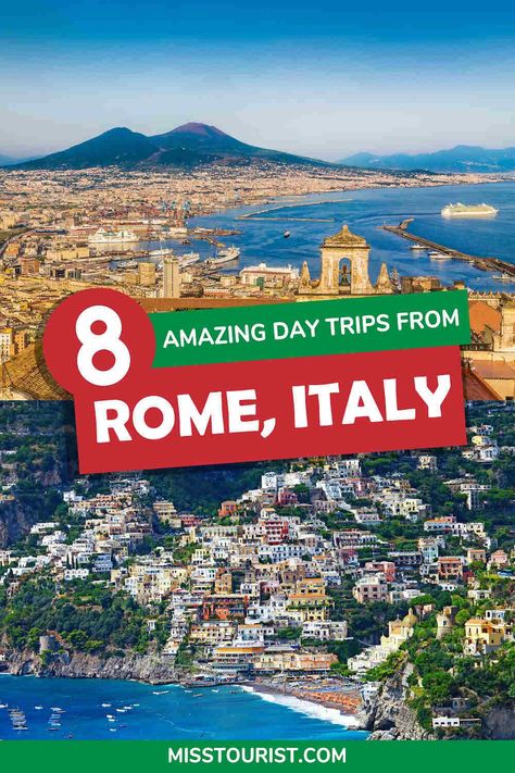 8 incredible day trips you can easily take from Rome (with all the info you need). Don’t leave Italy without visiting at least one of these day trips from Rome! Day Trip From Rome Italy, Rome Day Trips, Day Trip From Rome, Rome Itenary 4 Days, Day Trips From Rome By Train, Rome One Day Itinerary, Rome In Three Days, Day Trips From Rome, Rome City