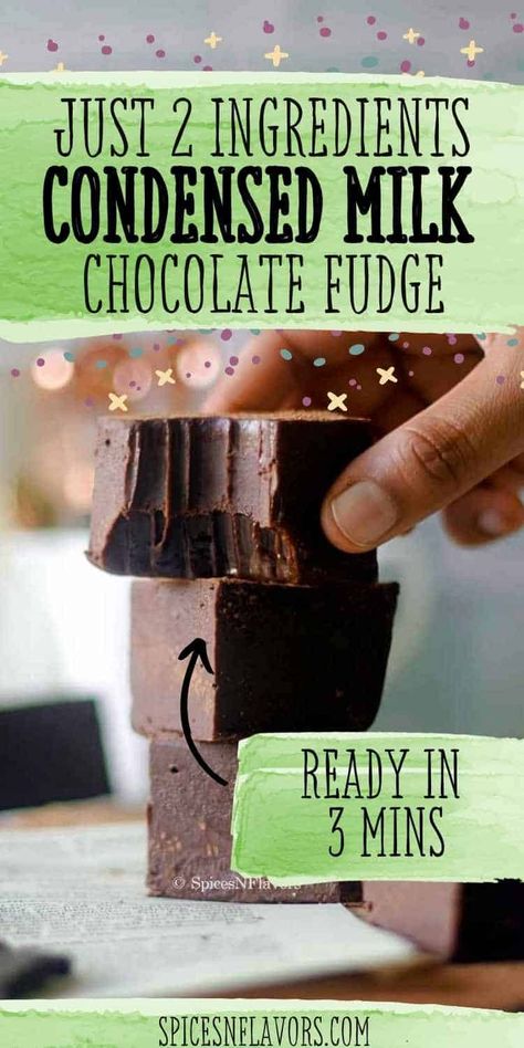 2 Ingredient Fudge Condensed Milk, Cocoa Powder Fudge Recipe, Fudge Recipe Condensed Milk, Sweetened Condensed Milk Fudge, Condensed Milk Fudge, Condensed Milk Recipes Easy, Chocolate Condensed Milk, Microwave Chocolate Fudge, Best Chocolate Fudge