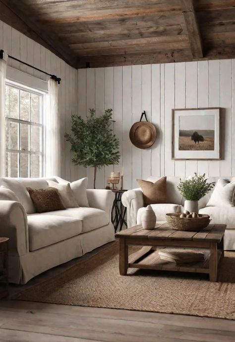 25 Charming farmhouse living room Ideas for 2024 3 Farmhouse Vibes Aesthetic, Modern Farmhouse Couches, Modern Farmhouse Living Room Dark Floors, Simple Modern Farmhouse Living Room, Farmhouse Den Family Rooms, Cottage Lounge Room, Country Lounge Room Ideas, Cottage Feel Living Room, Old Country Living Room