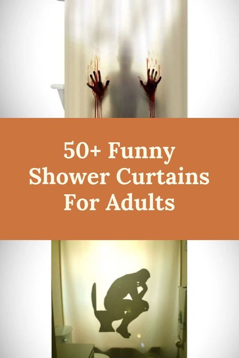 50+ Funny Shower Curtains For Adults You Can Buy Today!  Discover some of the best FUNNY Shower Curtains for your bathroom. we have listed an epic list of unique, novelty and humorous shower curtains for adults. Garden Hideaway, Industrial Showers, Curtain Alternatives, Diy Shower Curtain, Funny Shower Curtains, Cool Shower Curtains, Marble Showers, Unique Shower Curtain, Moroccan Mosaic