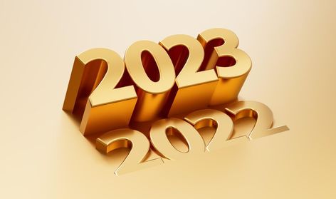 Premium Photo | 2023 up and 2022 in the bottom change from 2022 to 2023 in new year holiday isolated on gold 2022 To 2023, New Year Holidays, Vector Photo, 2023 2024, Premium Photo, Stock Photos, Gold