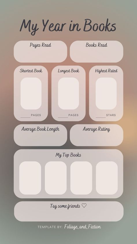 Instagram story template How Many Books To Read In A Year, Book Club Worksheets, Book Club This Or That, My Year In Books Template, Book Templates Instagram, Story Inspo Book, Book Planner Ideas, Book Instagram Ideas, Simple Reading Journal
