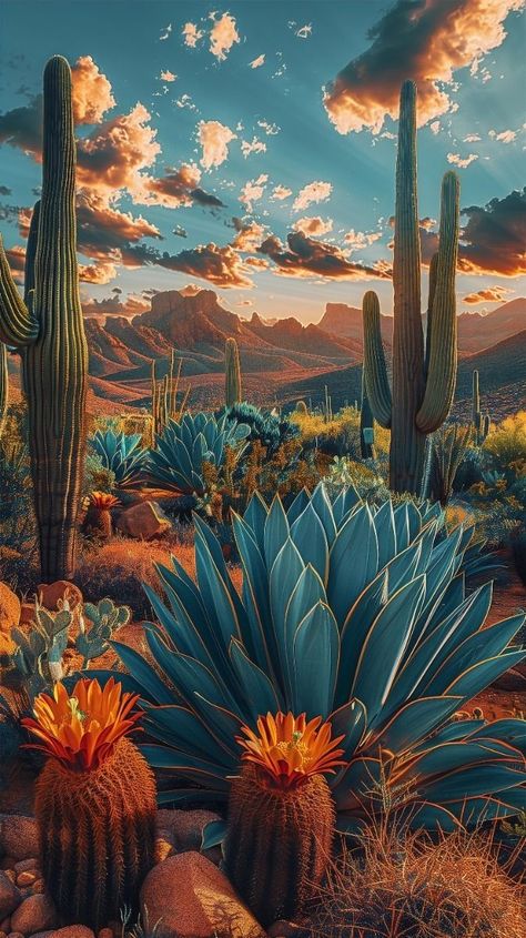 Cactus Inspiration, Arizona Vibes, Desert Plants Landscaping, Texas Illustration, Southwest Aesthetic, Mexican Landscape, Mexico Landscape, Desert Pictures, Cactus Wallpaper