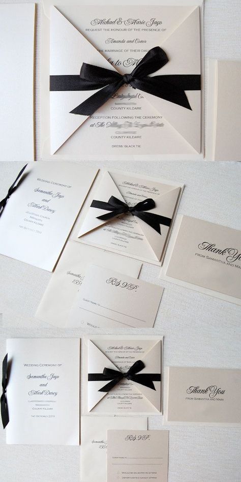 Black Tie Invitation, White Tuxedo Wedding, Black Tie Wedding Invitations, Wedding Invitations Black, Black And White Wedding Theme, Classy Wedding Invitations, White Wedding Theme, Nye Wedding, Trendy Wedding Invitations