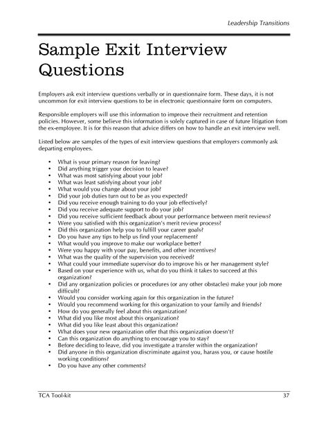 Sample Exit Interview Questionnaire - How to create an exit Interview Questionnaire? Download this Sample Exit Interview Questionnaire template now! Resume Questions, Human Resource Management Templates, Interview Template, Sample Interview Questions, Exit Interview, Couples Therapy Worksheets, Human Resource Management System, Tax Collector, Job Analysis