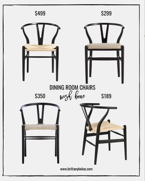 Boho Dining Room Chairs, Target Dining Room, Dining Chairs Target, Modern Boho Dining Room, Pottery Barn Dining Room, Black Wishbone Chair, Mid Century Dining Room, Wish Bone, Boho Mid Century Modern