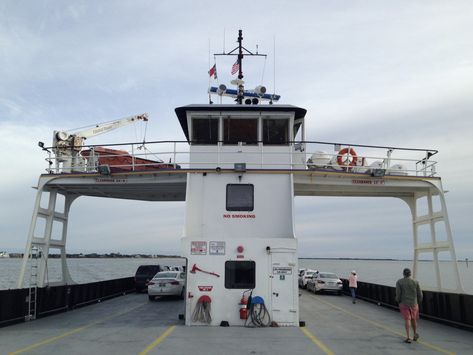 Sailing Ocracoke to Cedar Island, Outer Banks, North Carolina, USA #travel #cedarisland #outerbanks #northcarolina #ferry #carferry #transportation Cedar Island North Carolina, Outer Banks North Carolina, The Outer Banks, Usa Travel, Outer Banks, Banks, North Carolina, Travel Blog, Transportation