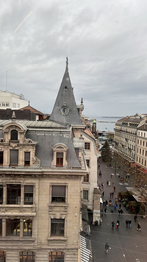 view onto molard square from bongenie (geneva, switzerland) Switzerland Winter Outfit Aesthetic, Geneva Core, Geneva Switzerland Winter, Geneva Switzerland Aesthetic, Geneva Winter, Winter Switzerland, Geneve Switzerland, Royalty Core, Europe 2024