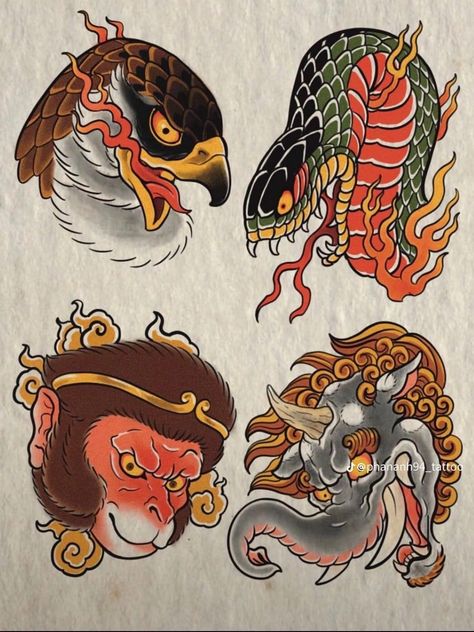 Japanese Demon Tattoo, Japanese Mask Tattoo, Traditional Japanese Tattoo Flash, Oni Mask Tattoo, Oni Tattoo, Japanese Oni, Demon Tattoo, Japan Tattoo Design, Japanese Dragon Tattoos