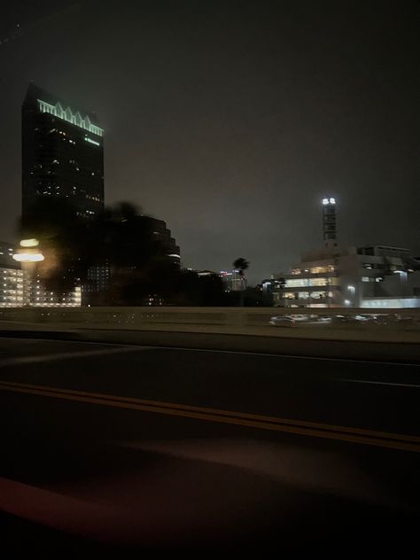 Florida Night Aesthetic, Tampa Florida Aesthetic, Tampa Aesthetic, Florida At Night, Florida Night, Tampa Riverwalk, Liminal Spaces, River Walk, Night Driving