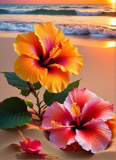 Weird Birds, Beautiful Summer Wallpaper, Rose Flower Pictures, Hibiscus Plant, Flower Art Images, Tropical Flower, Hawaiian Flowers, Beautiful Flowers Pictures, Good Morning Flowers