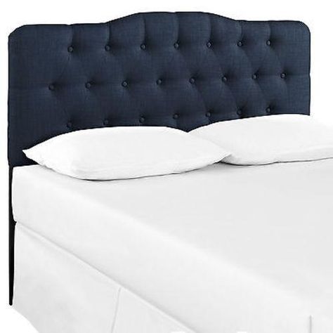 Elegant tufted button headboard Fits twin size beds Deep inset buttons Fine polyester upholstering Fiberboard and plywood frame Overall Product Dimensions: 4"L x 39.5"W x 50.5 - 58"H Floor to bottom of Headboard: 23 - 30.5"H Materials: Frame: MDF LVL Plywood Fabric Material: 100% Polyester Bedroom Headboards For Queen Beds, Arch Headboard, Queen Upholstered Headboard, Upholstered Headboard King, Colorful Headboard, Queen Size Headboard, Full Headboard, Arched Headboard, Meaningful Design