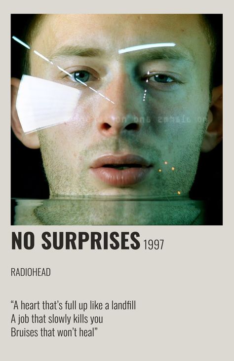 No Surprises Radiohead Wallpaper, No Surprises Radiohead Art, Radiohead High And Dry, No Surprises Radiohead, Radiohead Poster, Radiohead Albums, Radiohead Songs, Creep Radiohead, Rock Album Covers