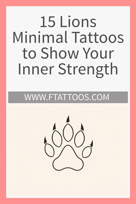 Harness the power of minimalist lion tattoos to express your inner strength—discover how these unique designs can redefine your personal symbol of courage. Animal Tattoo Men, Lion Minimalist Tattoo, Minimalist Lion Tattoo, Inner Strength Tattoo, Lion And Rose Tattoo, Strength Symbols Tattoo, Lion Symbolism, Small Lion Tattoo, Symbols Of Strength Tattoos