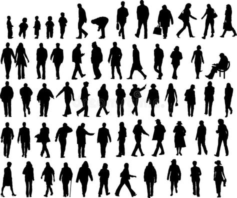 Human Silloute Architecture, People Illustration Architecture, People Sillhoute, People Sillouhette, Silhouette Art People, Stock Images People, Person Png, Silhouette Architecture, People Silhouette