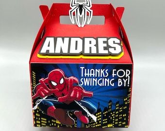 Spiderman Party Favor Ideas, Spiderman Goody Bag Ideas, Kids Party Treats, Childs Birthday Party, Marvel Birthday, Spiderman Party, Spiderman Birthday, Barbie Party, Party Favor Boxes