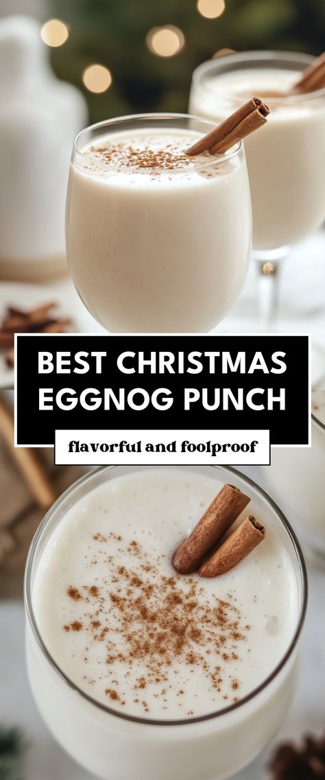 Image for Best Christmas Eggnog Punch Eggnog Alcoholic Drinks, Eggnog Punch, Italian Hot Chocolate Recipe, Eggnog With Rum, Eggnog Drinks, Spiced Eggnog, Holiday Eggnog, Hot Chocolate Recipe Homemade, Christmas Eggnog