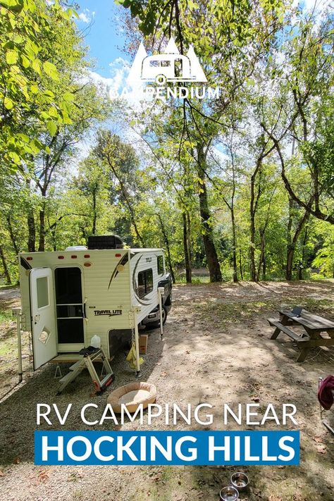 RV Camping Near Hocking Hills Logan Ohio, Camping In Ohio, Out In The Country, Rv Campgrounds, Hocking Hills, Camping Style, Rv Park, Camping Glamping, Base Camp