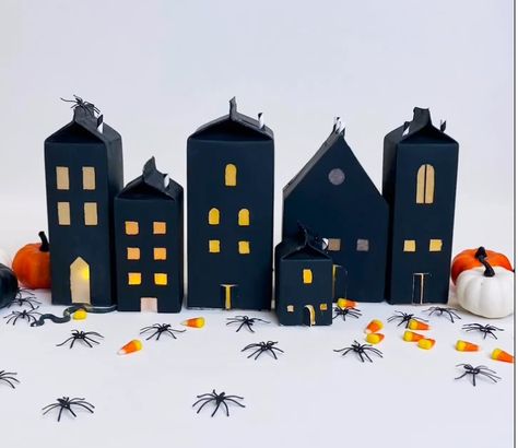 Weekend Project With Your Kids: Easy Halloween Crafts Made From Recycled Materials — super make it Eco Friendly Halloween Decorations, Recycled Halloween Decorations, Toilet Paper Tubes, Halloween Decorations Diy, West Elm Kids, Halloween 3d, Easy Halloween Crafts, Super Market, N Craft