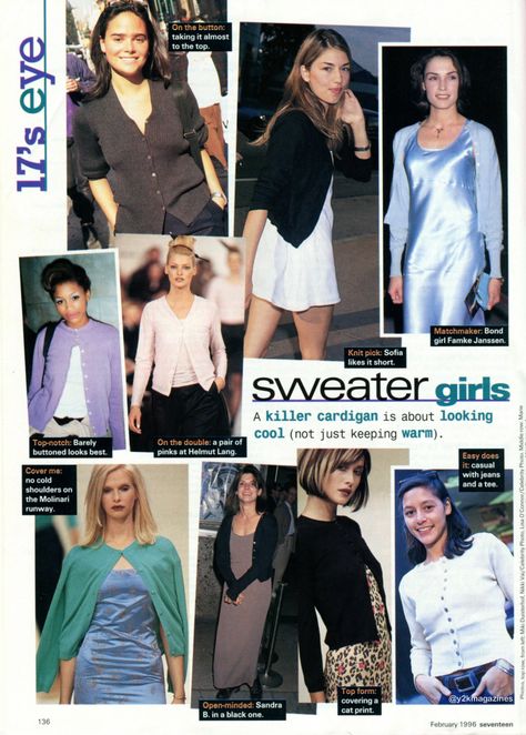 Seventeen Magazine 90s, Seventeen Magazine Fashion, Just Seventeen, Teen Magazine, Seventeen Magazine, Bright Stripes, 1990s Fashion, Knit Picks, Girls Sweaters